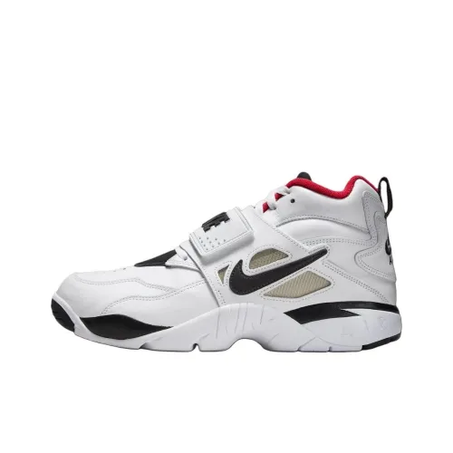 Nike Air Ромб Шипы Противоскользящий Устойчивый к истиранию MID Топ Винтажные баскетбольные кроссовки Мужской Белый