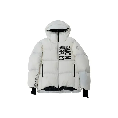 Moncler Grenoble Мужской пуховик серого цвета