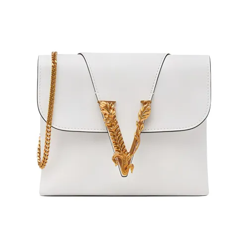 FANSIZHE VERSACE Сумка из коровьей кожи с цепочкой маленькая квадратная сумка сумка через плечо плечевая сумка женская белая