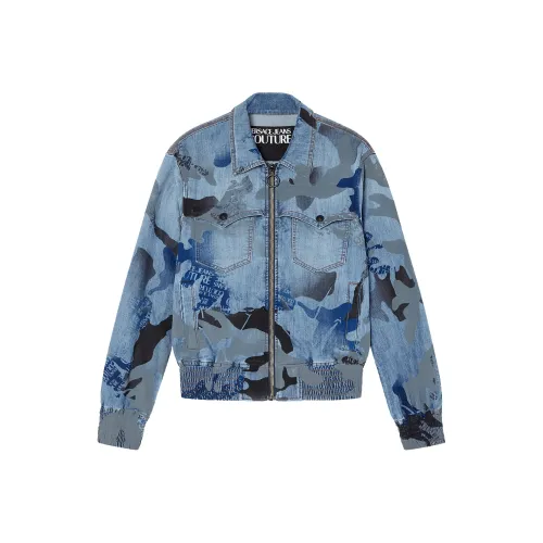 VERSACE JEANS COUTURE Джинсовая куртка мужская синяя