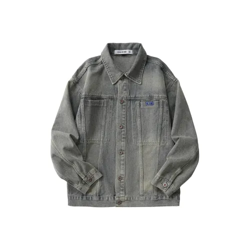 JASONWOOD Деним Куртка Унисекс Трава Голова Серый