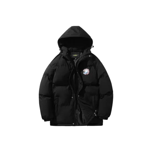 NGC STRATEGY Буква Однотонный С капюшоном Свободный крой Утолщенный Пух Унисекс