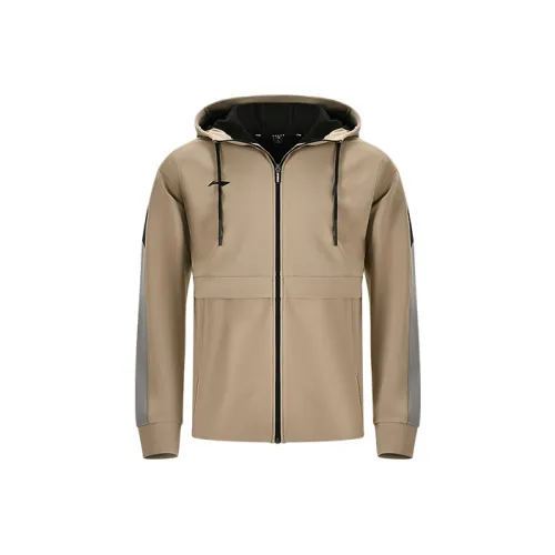 LINING Badminton series Серебряная норка Коричневая унисекс куртка