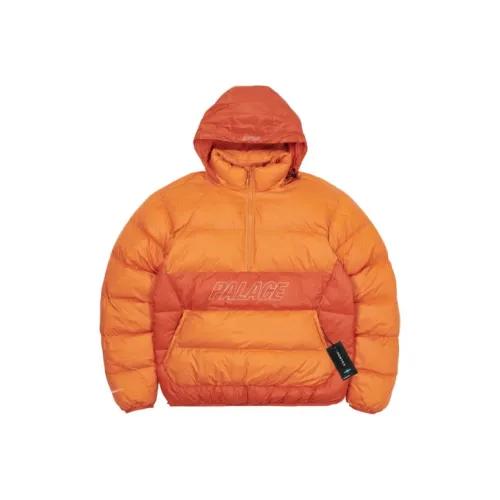 PALACE FW21 Буква Colorblock Съемный капюшон Пуховая куртка Унисекс Оранжевый