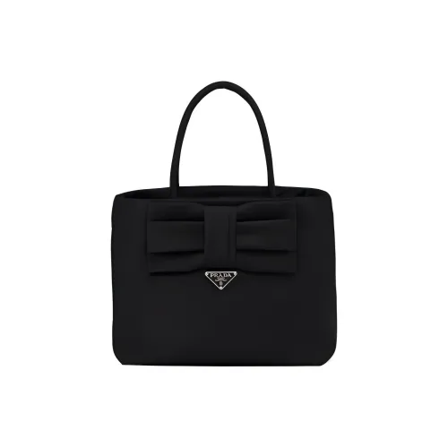 PRADA Сумка-тоут из нейлона женская черного цвета