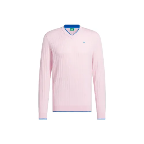 Adidas Originals KNITSWEATER Кашемировый Свитер Мужской Прозрачно-Розовый