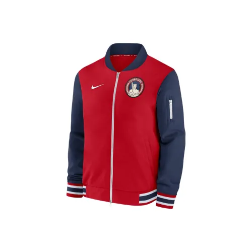 nike x MLB Городской Connect Куртки и Пальто Cleveland Guardians Мужской Красный