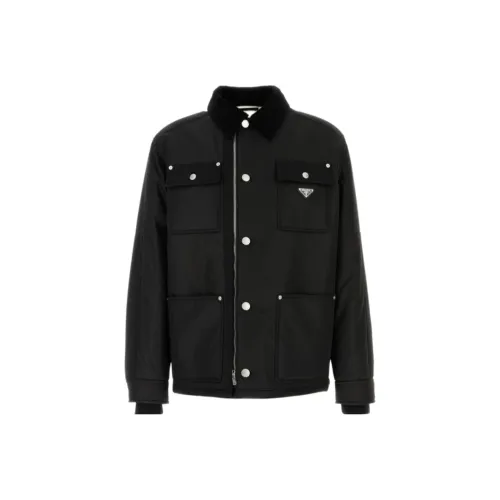 PRADA Мужские черные куртки