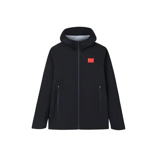 Anta Champion All Weather Series Офис Повседневный Водонепроницаемый Ветровка Мужской Цвет ночного моря Черный