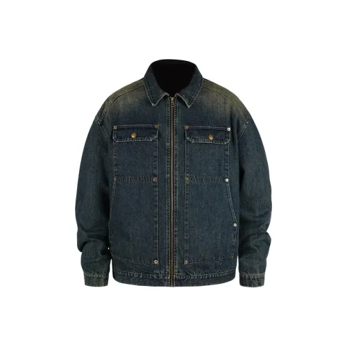 ANTIDOTE WORLDWIDE Denim Jacket Unisex Vintage Blue ANTIDOTE WORLDWIDE Деним Куртка Унисекс Винтаж Синий