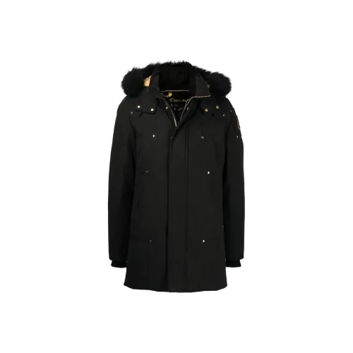 Moose Knuckles FW22 Однотонный Съемный капюшон Облегающий Умеренный Стандартное издание Пуховик Мужской Черный