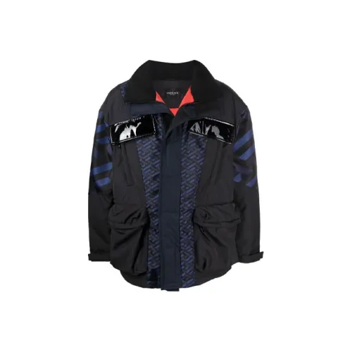 VERSACE Хлопковый пуховик Мужской Черный