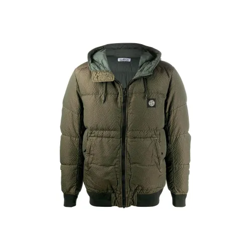 STONE ISLAND Army Green Мужские Пуховики