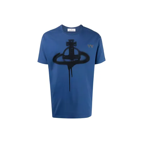 Vivienne Westwood Blue Men's T-Shirts  
Вивьен Вествуд Синий Мужские Футболки