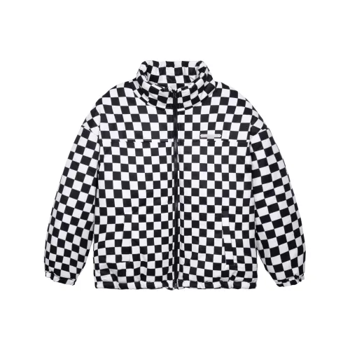 KILLWINNER Клетка Воротник-стойка Свободный крой Утолщенный Пух Унисекс