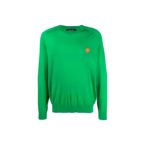 VERSACE Зеленый Мужской Кашемировый Свитер