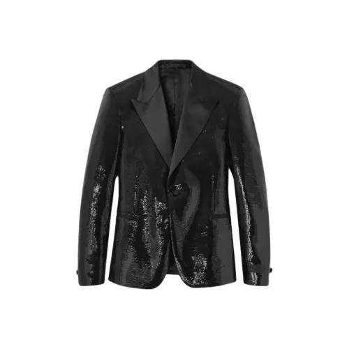 VERSACE Бизнес костюм пальто мужской черный