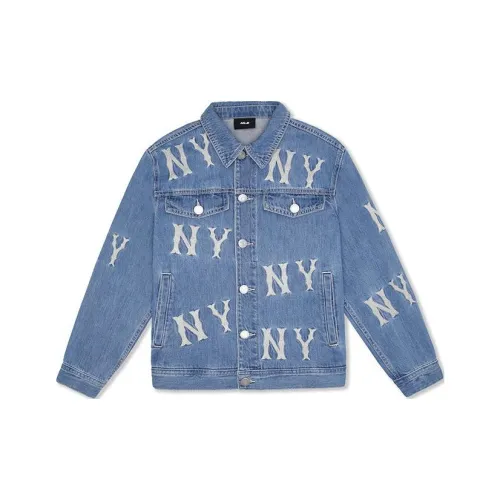 MLB SS24 Denim Jacket Unisex Light Blue