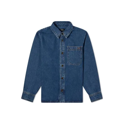 A.P.C. Joint Paragraph Blue Men's Denim Jackets
