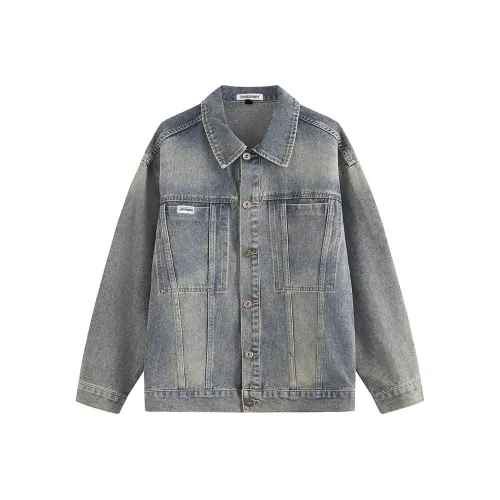 VALKOMM Деним Куртка Мужская Трава Голова Серый