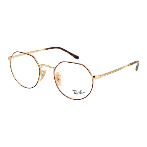 Очки RayBan с диоптриями золотые унисекс