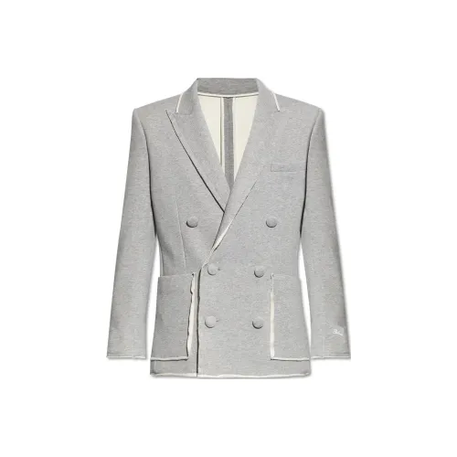 BALMAIN Бизнес-костюм Пальто Мужское Серое