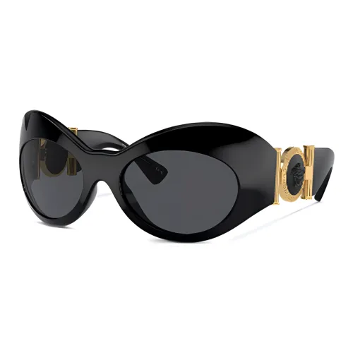 VERSACE Нейлон Нерегулярная форма Солнцезащитные очки Женские Черный