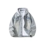 Blue Denim Worn White (With Hood)  
Синий деним, вымытый белый (с капюшоном)