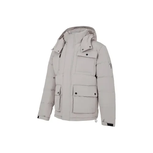 HONMA Однотонный С капюшоном Короткий Пуховик Мужской