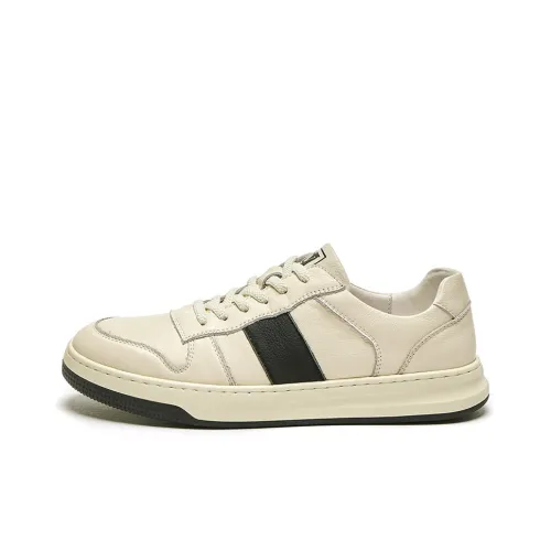 SENJIALUO Влагоотводящий Баланс Устойчивый к истиранию Водонепроницаемый Противоскользящий Низкий Топ Скейтборд Кроссовки Мужской Экрю