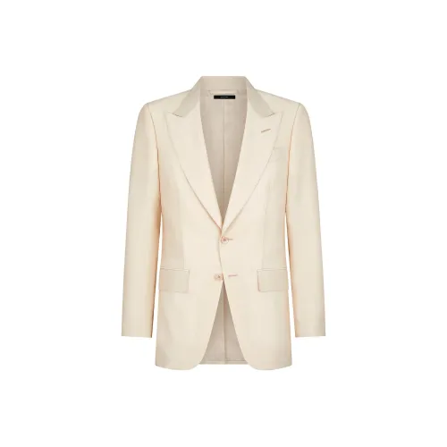 TOM FORD Бизнес-костюм Пальто Мужской Айвори Белый