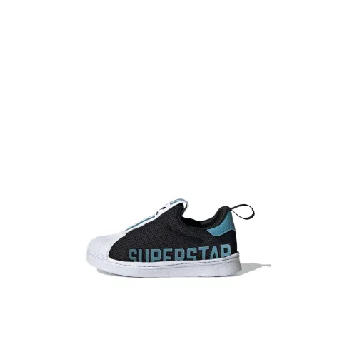 Adidas Originals Superstar 360 X Устойчивый к истиранию Дышащий Низкий Топ Обувь для малышей Черный Синий Младенец и Малыш