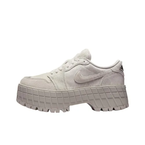 Jordan Air Jordan 1 Нижняя юбка Устойчивая к истиранию Низкий Топ Кэжуал Женский Серый