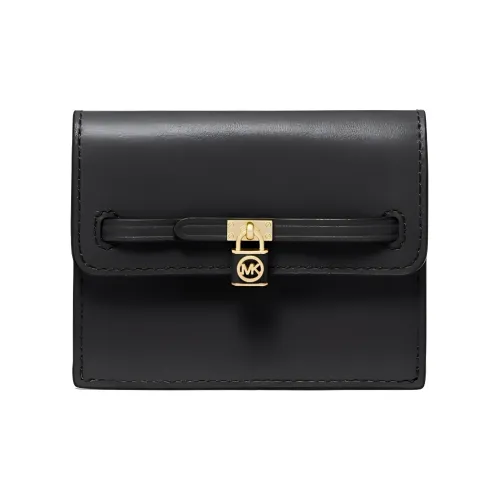 MICHAEL KORS Hamilton Legacy Кошелек из коровьей кожи держатель для карт маленький женский черный