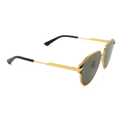 Bottega Veneta Металл Нерегулярная форма Солнцезащитные очки Мужской Золотой