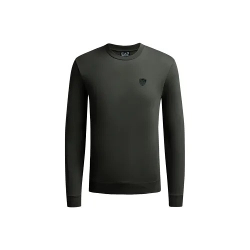 EMPORIO ARMANI EA7 Свитшот Мужской Оливково-зеленый