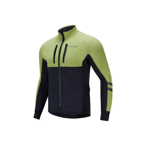 DECATHLON VAN RYSEL Куртка Мужская Дымчатый Черный Оливково-Зеленый