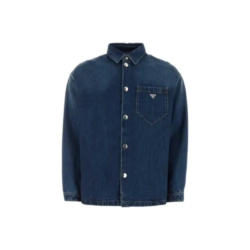 PRADA SS24 Denim Jacket Men's Blue