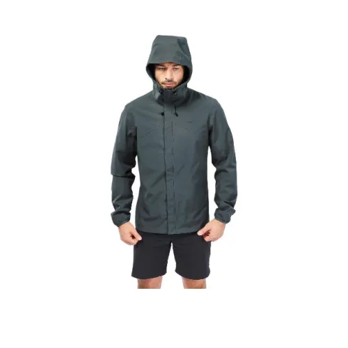DECATHLON Водонепроницаемый и Дождевик Мужской Темно-серый Зеленый