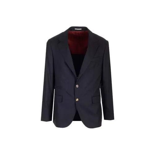 BRUNELLO CUCINELLI Бизнес-костюм мужской морской синий