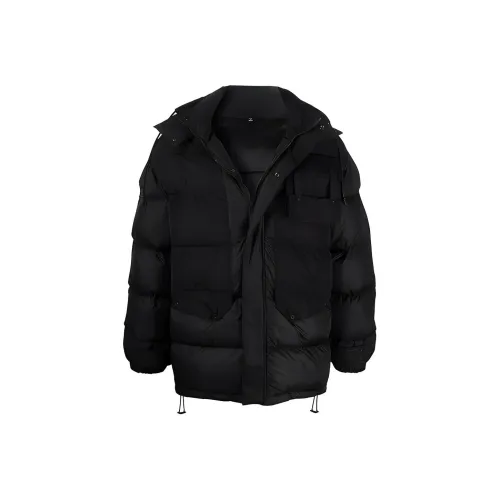 McQ Alexander McQueen Однотонный С капюшоном Пуховик Мужской Черный