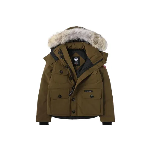 Canada Goose Russell Series FW22 Однотонный С капюшоном Пуховик Унисекс Армейский зеленый