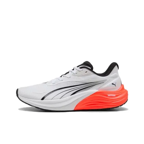PUMA Electrify Nitro 4 Slip-Resistant Abrasion-Resistant Low Top Casual Running Shoes Men's White PUMA Electrify Nitro 4 Противоскользящие Аbrasion-Resistant Низкий Топ Повседневные Беговые Кроссовки Мужские Белые