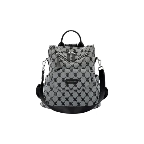 Roberta Di Camerino Ткань Рюкзак Стандартный Унисекс Классический Черный Мокко