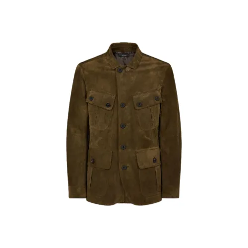 TOM FORD FW24 Куртки и Пальто Мужской Армейский Зеленый