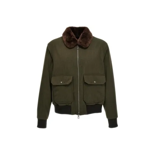 Loro Piana Куртки и Пальто Мужской Оливково-Зеленый