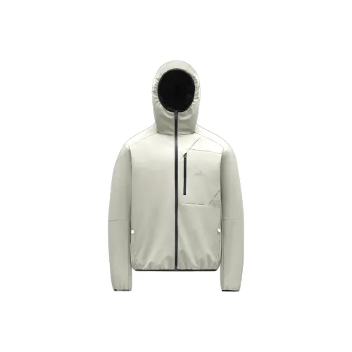 Moncler SS22 Логотип Бренда Однотонный С капюшоном Пуховик Мужской Белый