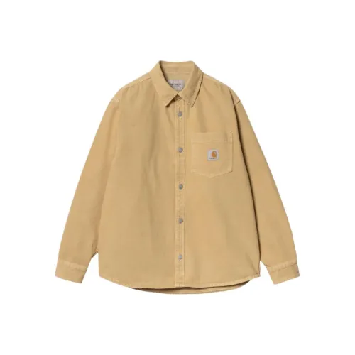 Carhartt WIP George Рубашка Куртка Деним Куртка Унисекс Хаки