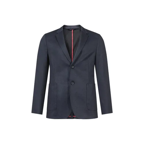 Hugo Boss Синий Черный Мужской Деловой Костюм