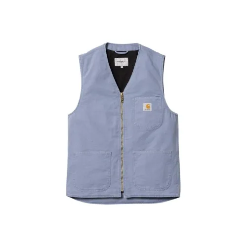 Carhartt WIP SS24 ARBOR Жилет Заливо Синий Потертый Холст Жилет Мужской Заливо Синий